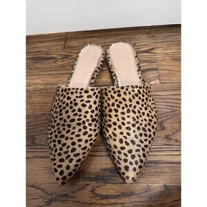 Leopard print with gold glitter Shoe Shop slip ons size 8.5